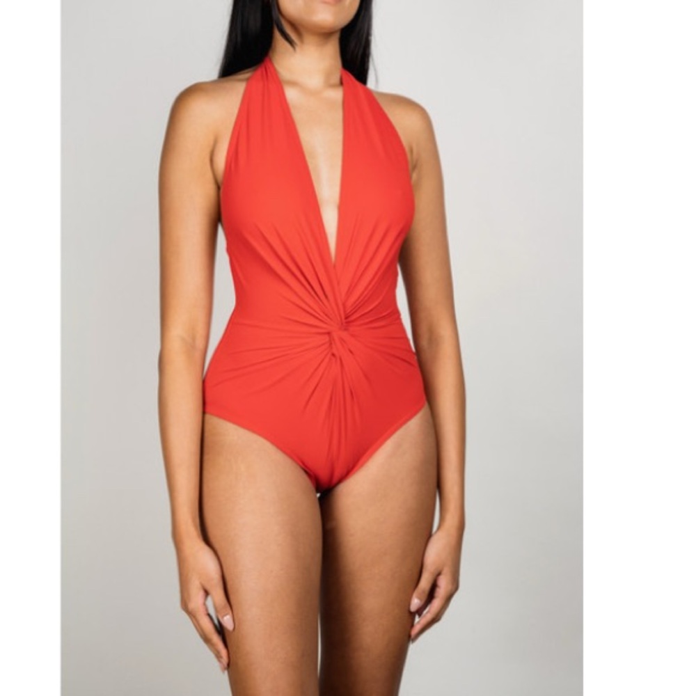 Karla Colletto Elegant Halter One-Piece Swimsuit with tags - White Color!!
